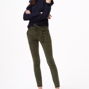 Loft skinny tie waist pants in black